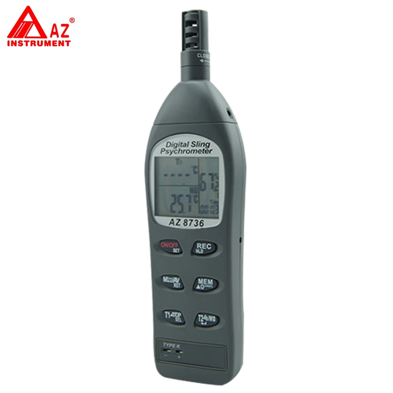 AZ-8736 Pocket Temperature/Humidity/Dew Point Meter/Wet Bulb Temperature and Humidity Tester
AZ-8736 Pocket Temperature/Humidity/Dew Point Meter/Wet Bulb Temperature and Humidity Tester