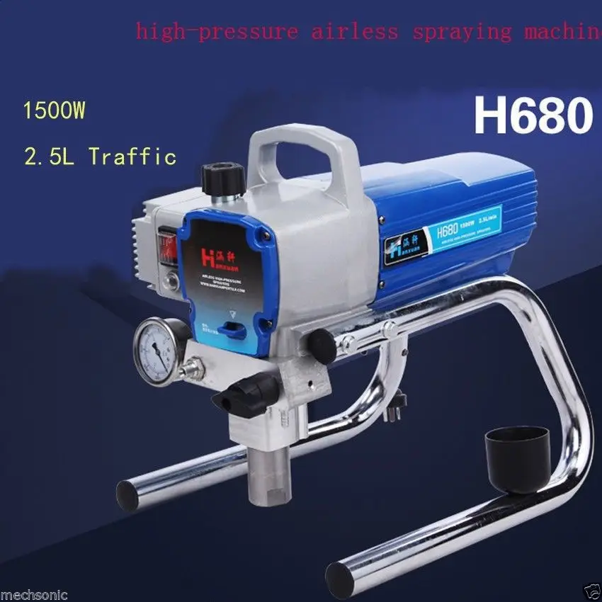 Безвоздушный распылитель краски H680, инструмент для полировки краски под высоким давлением
Безвоздушный распылитель краски H680, инструмент для полировки краски под высоким давлением
