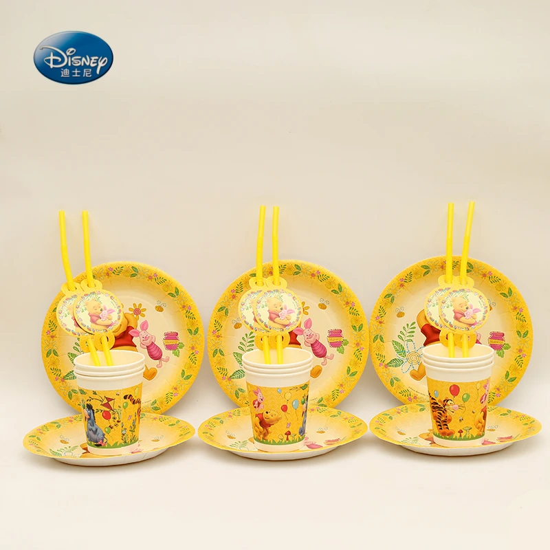 36pcs Winnie the Pooh for 12 Kids beautiful Birthday Party Decoration Party Supplies Tableware Set Plate Cup Straw set
36pcs Winnie the Pooh for 12 Kids beautiful Birthday Party Decoration Party Supplies Tableware Set Plate Cup Straw set