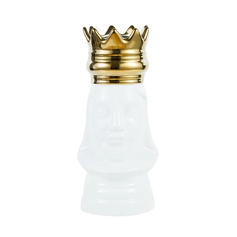 King and Queen Tabletop Vase Golden Crown Light Luxury Decorative Flower Pot Flower Arrangement Bottle Art Ceramic Craft R981
King and Queen Tabletop Vase Golden Crown Light Luxury Decorative Flower Pot Flower Arrangement Bottle Art Ceramic Craft R981