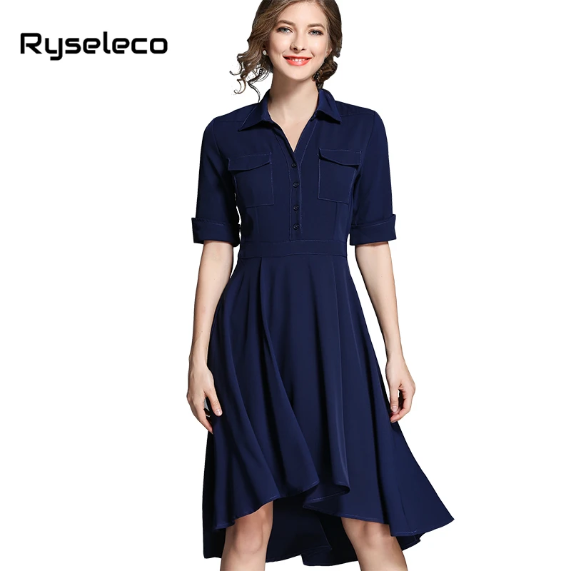 Женское короткое офисное платье Ryseleco, однотонное однобортное платье с асимметричным подолом и V-образным вырезом, осень 2018
Женское короткое офисное платье Ryseleco, однотонное однобортное платье с асимметричным подолом и V-образным вырезом, осень 2018
