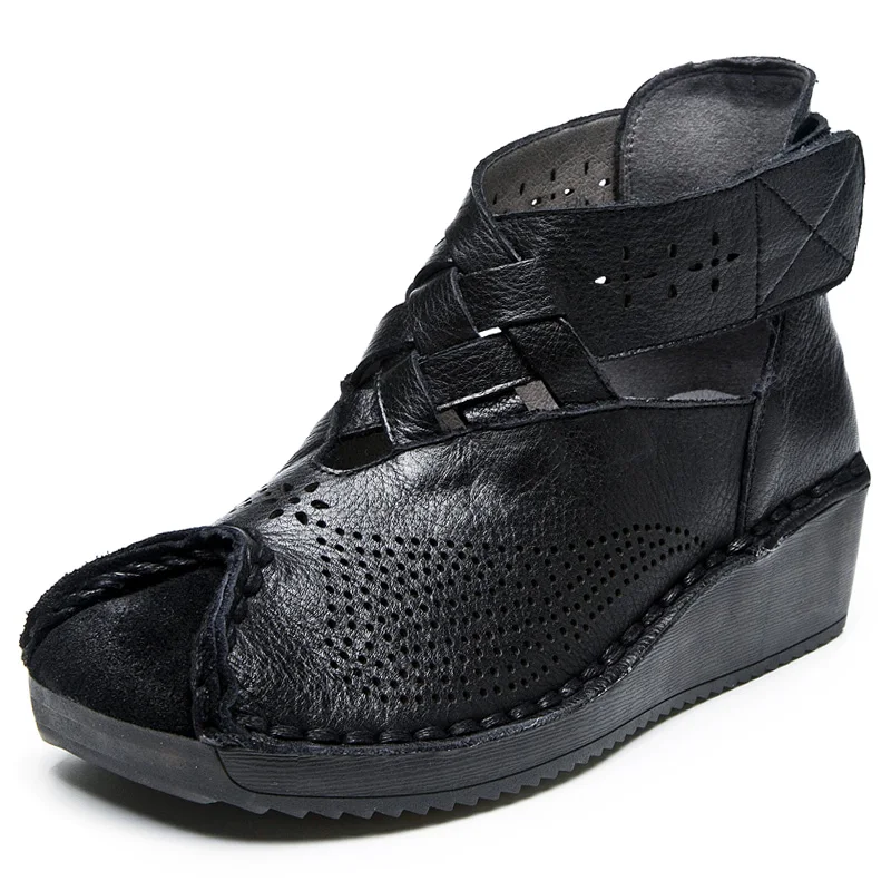 GKTINOO Summer Women Boots Casual Ankle Boots Genuine leather Cut-outs Boots Retro Handmade Women's shoes Hook&Loop Wedges Boots
GKTINOO Summer Women Boots Casual Ankle Boots Genuine leather Cut-outs Boots Retro Handmade Women's shoes Hook&Loop Wedges Boots