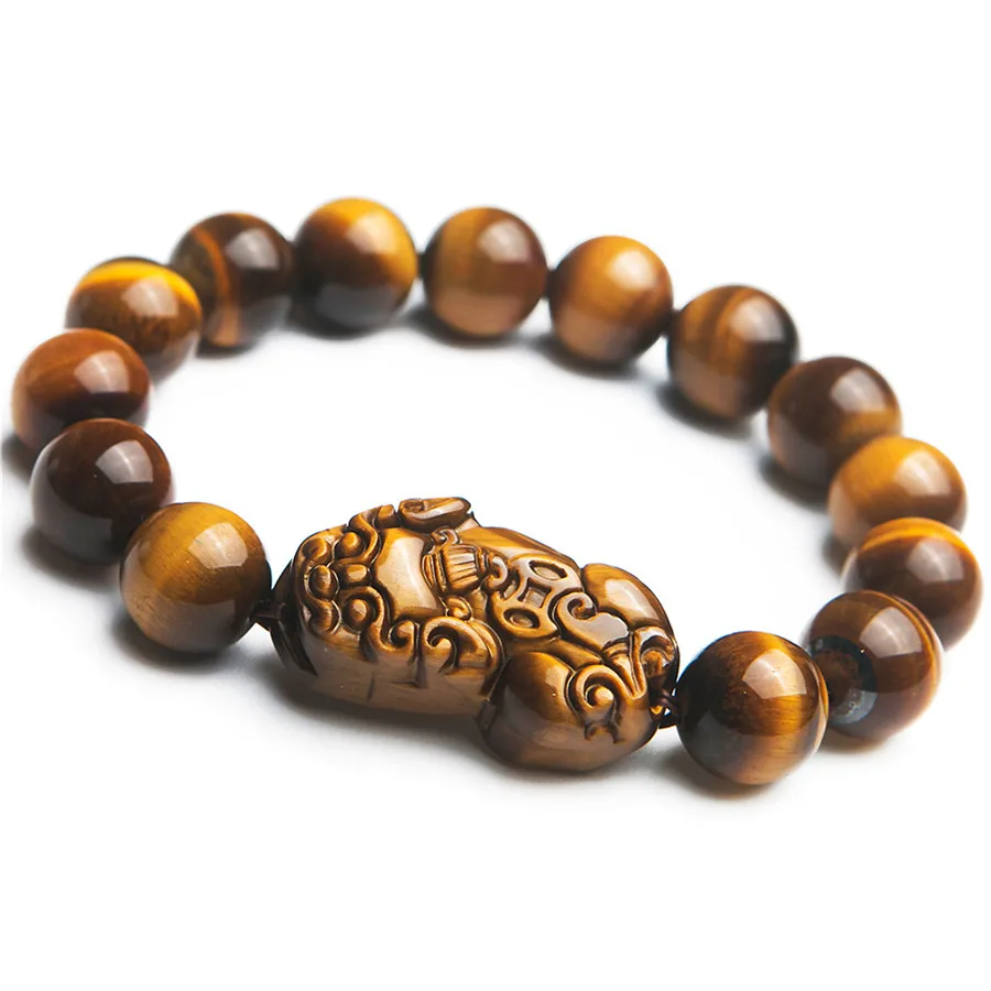 Natural Yellow Tiger's Eye Gemstone Bracelet Crystal For Women men 12mm Tiger Eye Pi Xiu Round Bead Stretch Bracelet
Natural Yellow Tiger's Eye Gemstone Bracelet Crystal For Women men 12mm Tiger Eye Pi Xiu Round Bead Stretch Bracelet