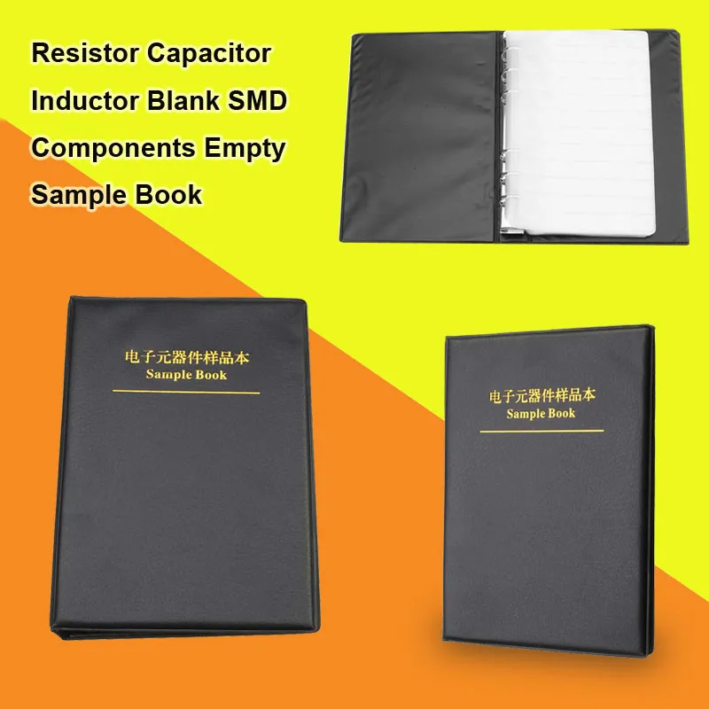 Пустые SMD компоненты конденсатора резистора пустая книга образцов для