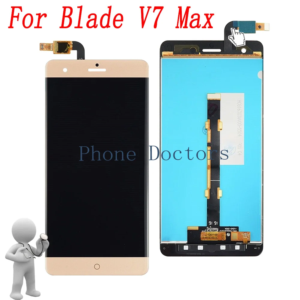 5 ''Full ЖК дисплей + Сенсорный экран дигитайзер в сборе для zte лезвие V7 max черный