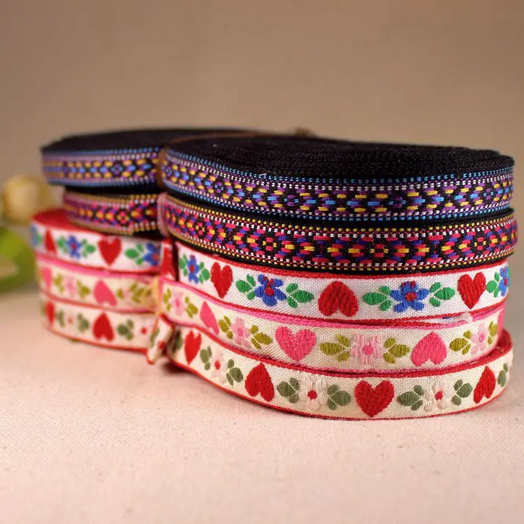 1 ярд/упаковка 1/2 "(12 мм) ruban National Wind Love геометрические узоры национальная лента