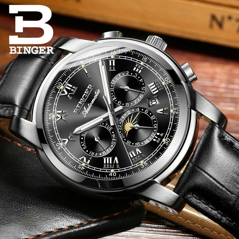 Switzerland Automatic Mechanical Watch Men Binger Luxury Brand Mens Watches Sapphire clock Waterproof relogio masculino B1178-12
Switzerland Automatic Mechanical Watch Men Binger Luxury Brand Mens Watches Sapphire clock Waterproof relogio masculino B1178-12