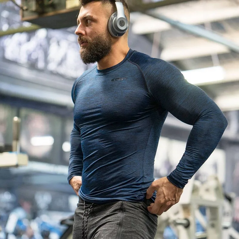 Mens Gyms Fitness Long sleeves t shirt Skinny Elasticity Bodybuilding Workout T-shirts Male Quick dry Solid Tees Tops Clothing
Mens Gyms Fitness Long sleeves t shirt Skinny Elasticity Bodybuilding Workout T-shirts Male Quick dry Solid Tees Tops Clothing