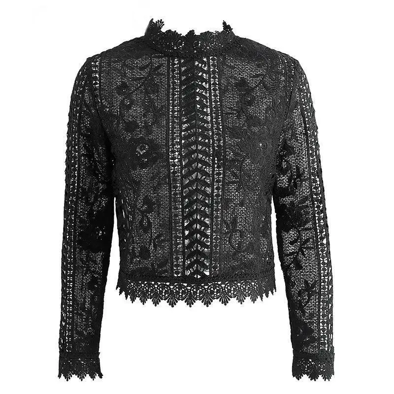 2018 Summer New Style Fashion Women Solid Loose Long Sleeve Tops Blouse Casual Lace Hollow Out Blouse
2018 Summer New Style Fashion Women Solid Loose Long Sleeve Tops Blouse Casual Lace Hollow Out Blouse