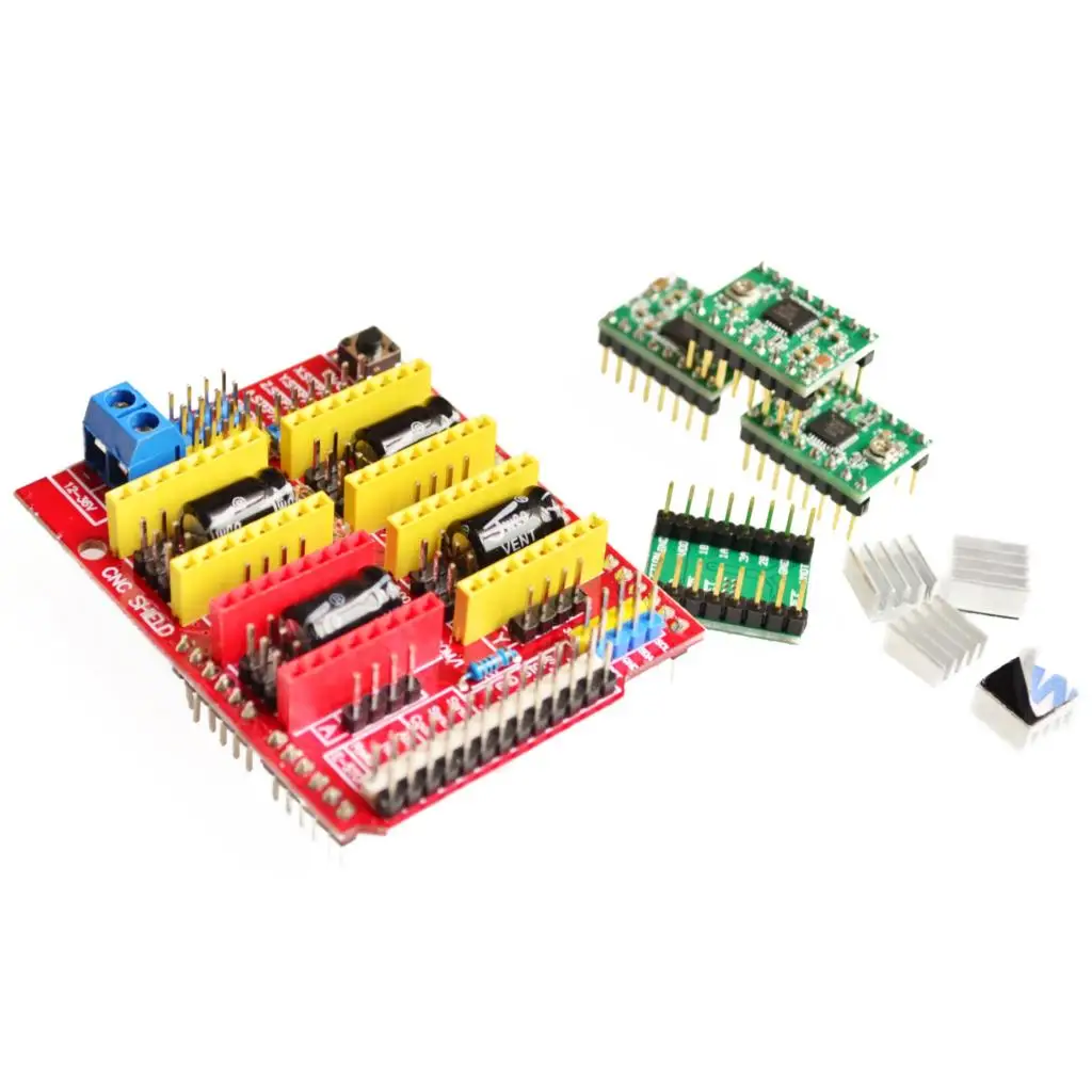 Новый cnc щит v3 гравировальный станок/+ 4 шт. A4988 Плата расширения драйвера для Arduino| |