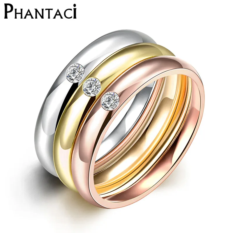 3 PCS/Set Zircon 316L Stainless Steel Wedding Rings For Women Gold Color Crystal Titanium Engagement Finger Rings Female 2018
3 PCS/Set Zircon 316L Stainless Steel Wedding Rings For Women Gold Color Crystal Titanium Engagement Finger Rings Female 2018