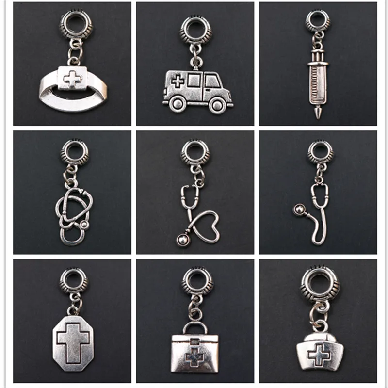 Multi Style European Bangle 6mm Beads Charm Mini Ambulance Pendant Stethoscope Pendant Syringe Pendant First Aid Kit Pendant 6pc
Multi Style European Bangle 6mm Beads Charm Mini Ambulance Pendant Stethoscope Pendant Syringe Pendant First Aid Kit Pendant 6pc
