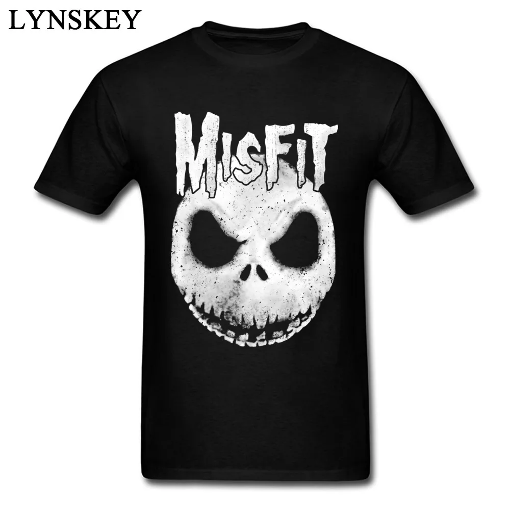 Мужская футболка Misfit Of Christmas Town хлопковая Футболка с принтом в виде черепа