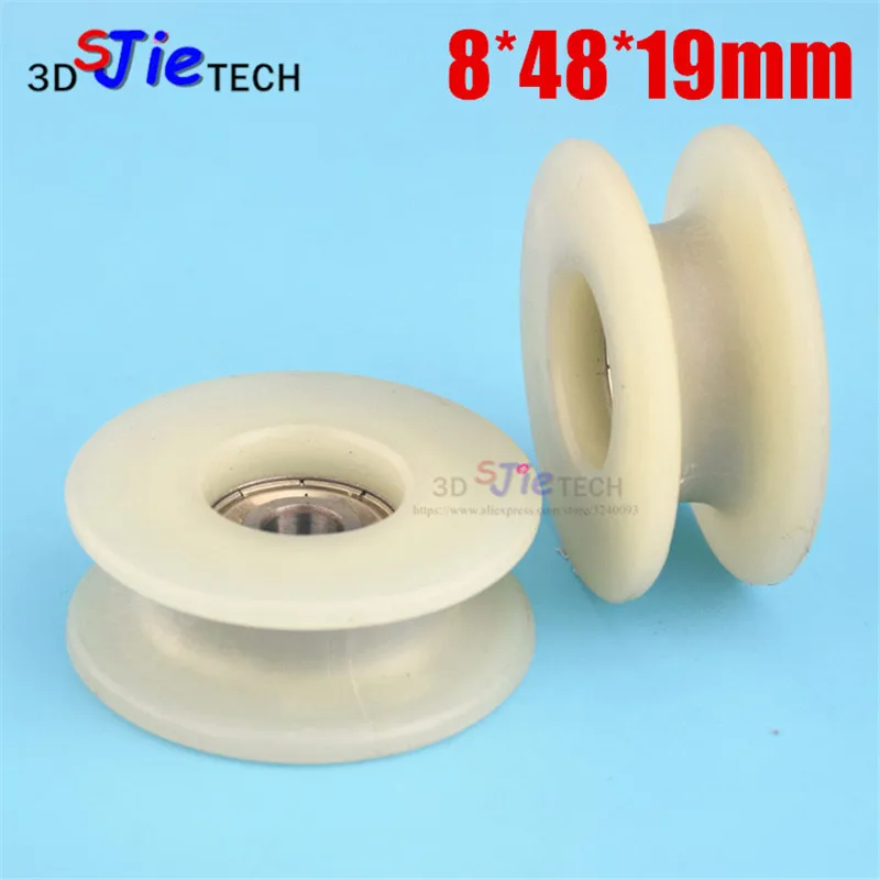 8*48*19mm groove U type nylon plastic pulley, for 12mm diameter track Hai Tai injection molding machine / safety door roller
8*48*19mm groove U type nylon plastic pulley, for 12mm diameter track Hai Tai injection molding machine / safety door roller