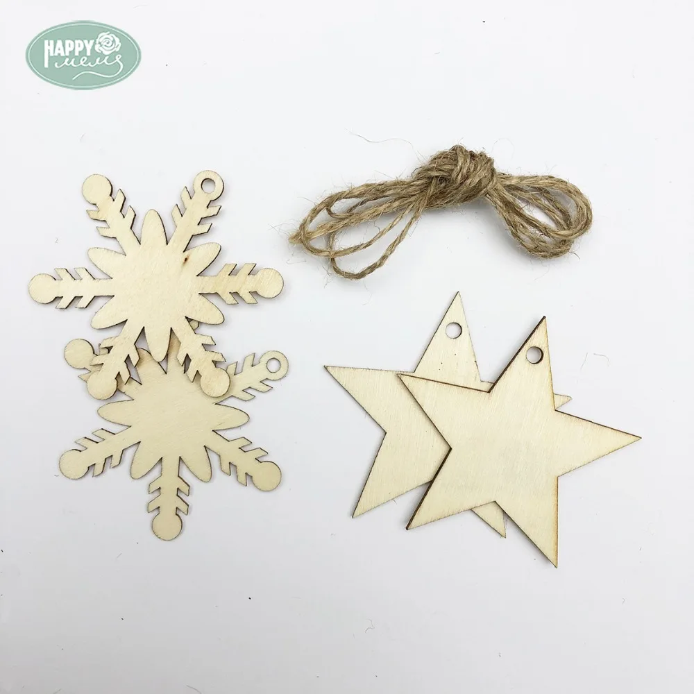 Happymems Snowflake Star Shape Wood Slice With Rope DIY Craft Decor Chips for Christmas Birthday Wedding Parties
Happymems Snowflake Star Shape Wood Slice With Rope DIY Craft Decor Chips for Christmas Birthday Wedding Parties