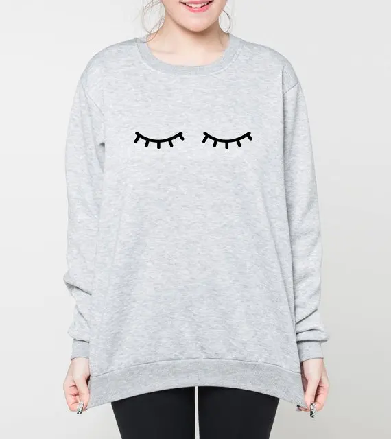 Sugarbaby Eyelashes shirt Sweatshirt Lashes Jumper Funny Jumper Grey Makeup Feminist Long Sleeve Fashion Tops Drop ship
Sugarbaby Eyelashes shirt Sweatshirt Lashes Jumper Funny Jumper Grey Makeup Feminist Long Sleeve Fashion Tops Drop ship