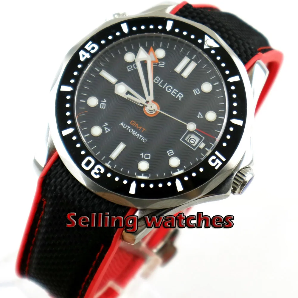 41mm bliger navy black dial GMT date Black ceramic bezel sapphire glass deploymenat clasp automatic mens watch
41mm bliger navy black dial GMT date Black ceramic bezel sapphire glass deploymenat clasp automatic mens watch