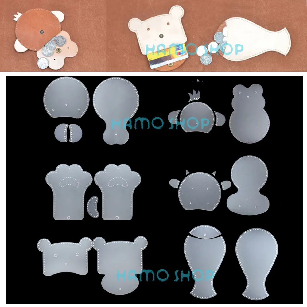 DIY Cute Animal Head Design Leather Card Holder Wallet Sewing Pattern Handmade PVC Bus\Work Card Sets Template 1pcs
DIY Cute Animal Head Design Leather Card Holder Wallet Sewing Pattern Handmade PVC Bus\Work Card Sets Template 1pcs