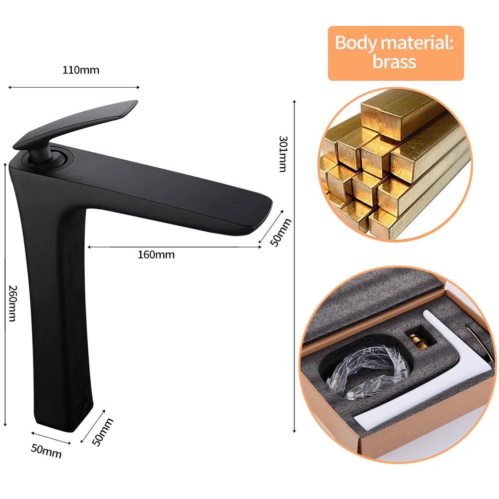Tall Faucet Black Faucet Basin Sink Mixer Tap Brass Made Cold And Hot Water Basin Faucet Water Faucet
Tall Faucet Black Faucet Basin Sink Mixer Tap Brass Made Cold And Hot Water Basin Faucet Water Faucet