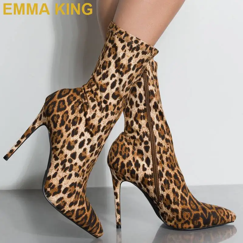 2019 Autumn Fashion Leopard Women Ankle Boots Pointed Toe High Heels Pumps Sexy Ladies Shoes Short Booties Zipper Big Size 10
2019 Autumn Fashion Leopard Women Ankle Boots Pointed Toe High Heels Pumps Sexy Ladies Shoes Short Booties Zipper Big Size 10