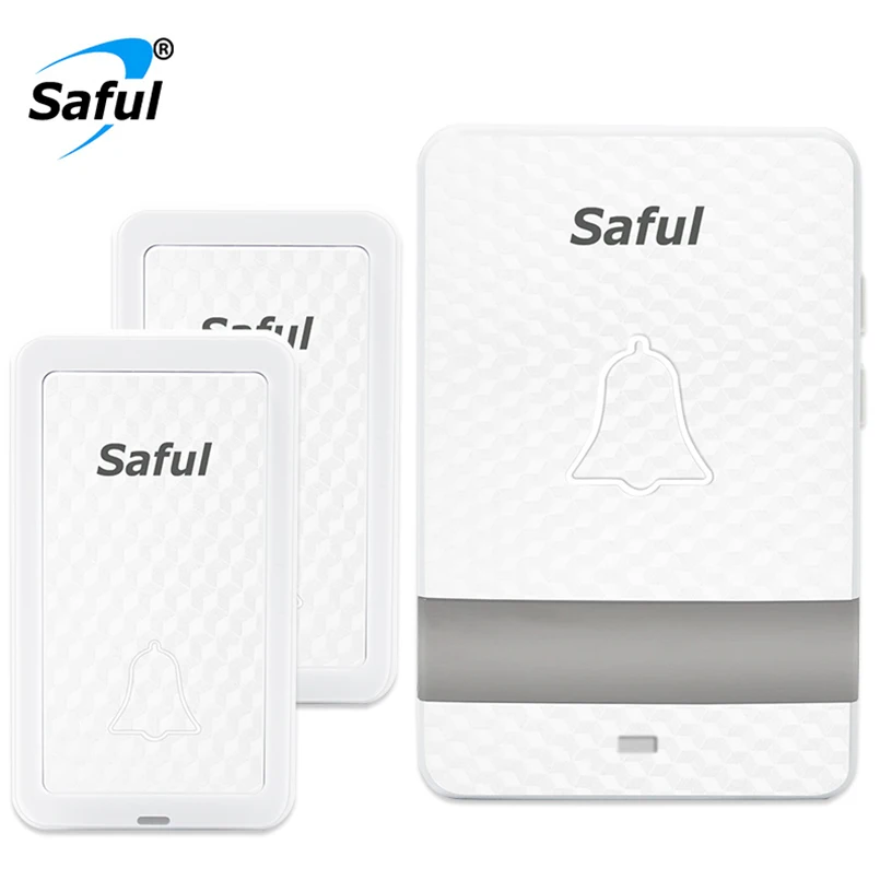 Saful Self-powered Waterproof Wireless Doorbell 28 Rings White EU/US/UK/US 150M 2Outdoor Transmitter+1 Indoor Receiver Led Light
Saful Self-powered Waterproof Wireless Doorbell 28 Rings White EU/US/UK/US 150M 2Outdoor Transmitter+1 Indoor Receiver Led Light