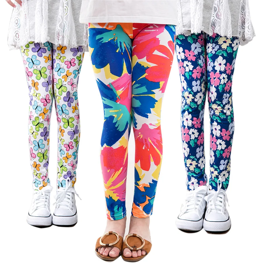Весенне осенние длинные леггинсы SheeCute для девочек с принтом SC1752|leggings bamboo|leggings