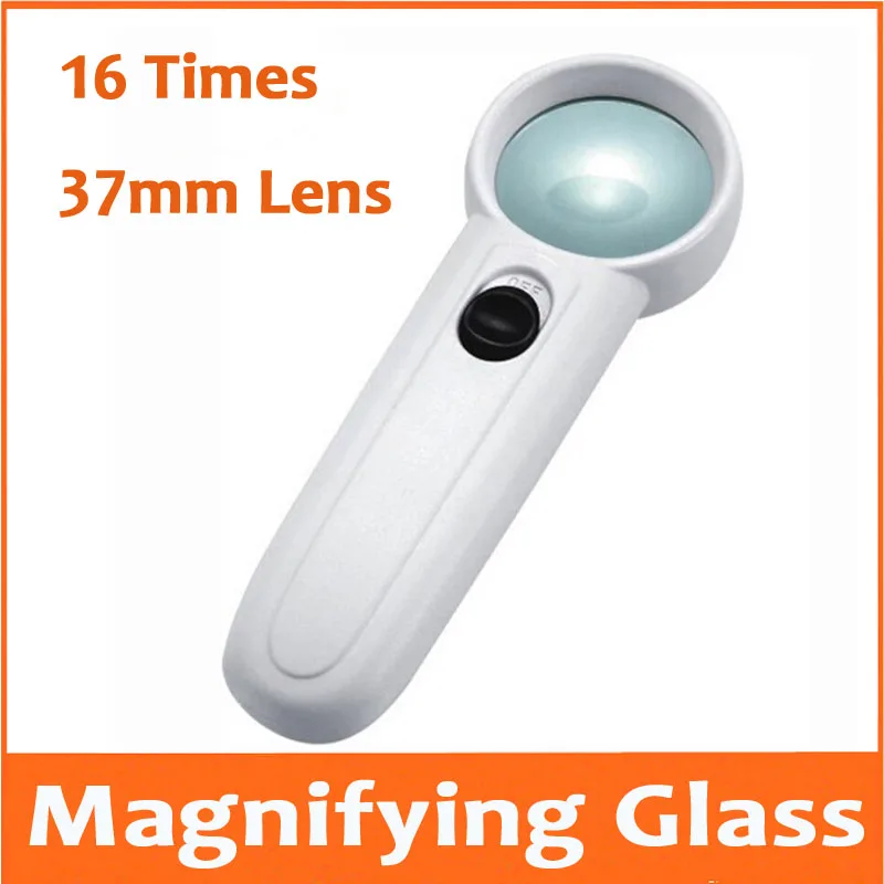 15X 37MM Children Gift Handheld LED Illuminated Magnifier with 2 LED Lamps Handle Magnifying Glassfor Reading Aid Portable Loupe
15X 37MM Children Gift Handheld LED Illuminated Magnifier with 2 LED Lamps Handle Magnifying Glassfor Reading Aid Portable Loupe