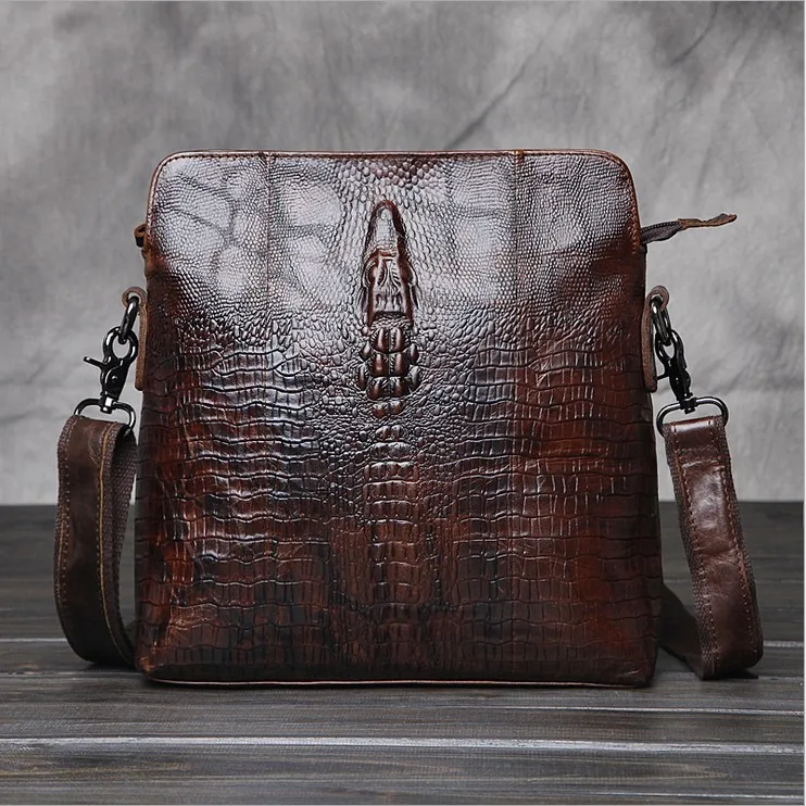 Men's bags Male Shoulder Crossbody Vintage Genuine Leather Crocodile Luxurious Hard iPad Phone Pocket Zipper Bag for Man Gift
Men's bags Male Shoulder Crossbody Vintage Genuine Leather Crocodile Luxurious Hard iPad Phone Pocket Zipper Bag for Man Gift