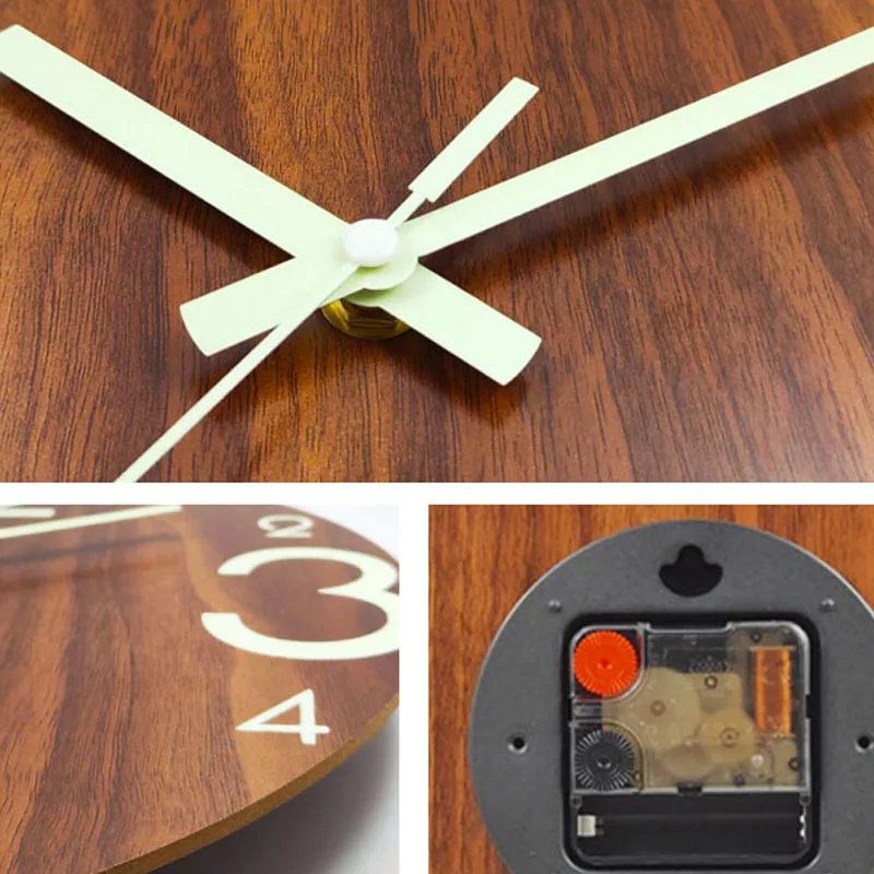 European 3D Luminous Wall Clock Modern Wooden Living Room Hanging Clocks Brief Digital Number Silent Bedroom Decor Quartz
European 3D Luminous Wall Clock Modern Wooden Living Room Hanging Clocks Brief Digital Number Silent Bedroom Decor Quartz