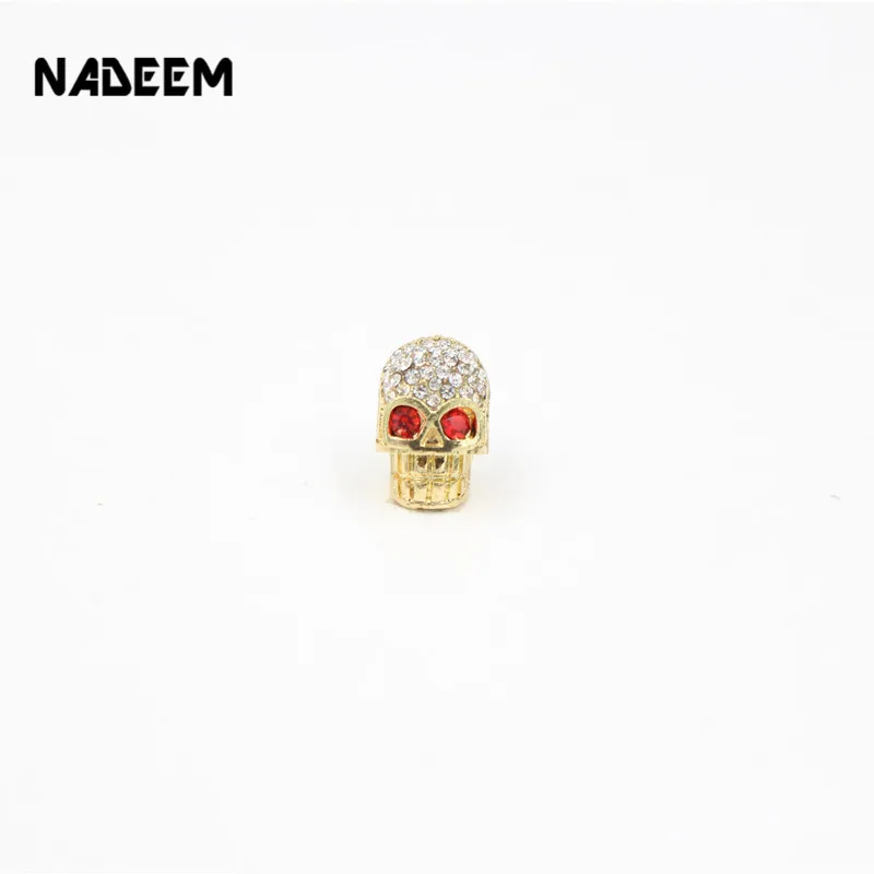 3pcs Gold Color Red Eyes Skull Head Copper Micro Pave White CZ Men Charm Beads Woven Bracelet DIY Jewelry Making Accessories
3pcs Gold Color Red Eyes Skull Head Copper Micro Pave White CZ Men Charm Beads Woven Bracelet DIY Jewelry Making Accessories
