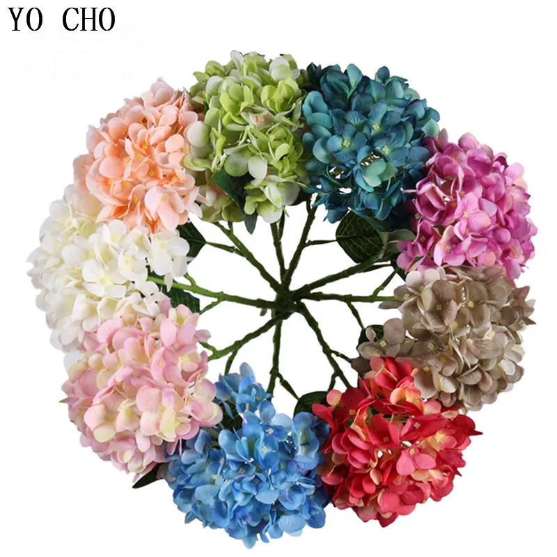 YO CHO 5 Branches/Lot Artificial Hydrangea Plants Flower Wedding Background Wall Road Decoration Flower Bouquet Fake Flower Ball
YO CHO 5 Branches/Lot Artificial Hydrangea Plants Flower Wedding Background Wall Road Decoration Flower Bouquet Fake Flower Ball