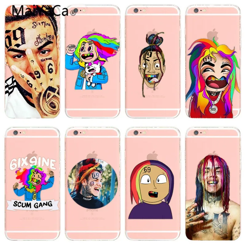 Чехол для телефона MaiYaCa ip Hop Rapper Tekashi 69 6ix9ine чехол iPhone X XSMAX задняя крышка мягкие ТПУ