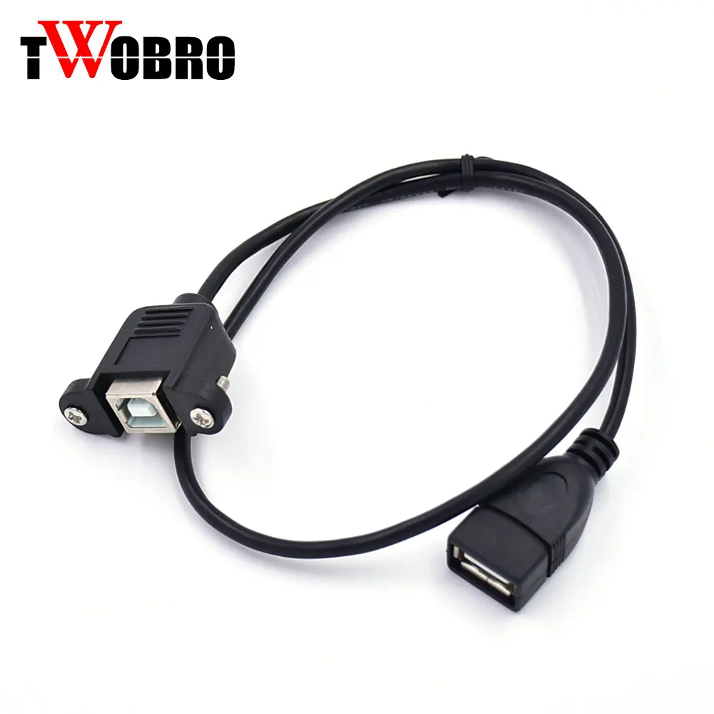 Оптовая продажа 50 шт. см USB 2 0 B гнездо панель крепление к удлинитель