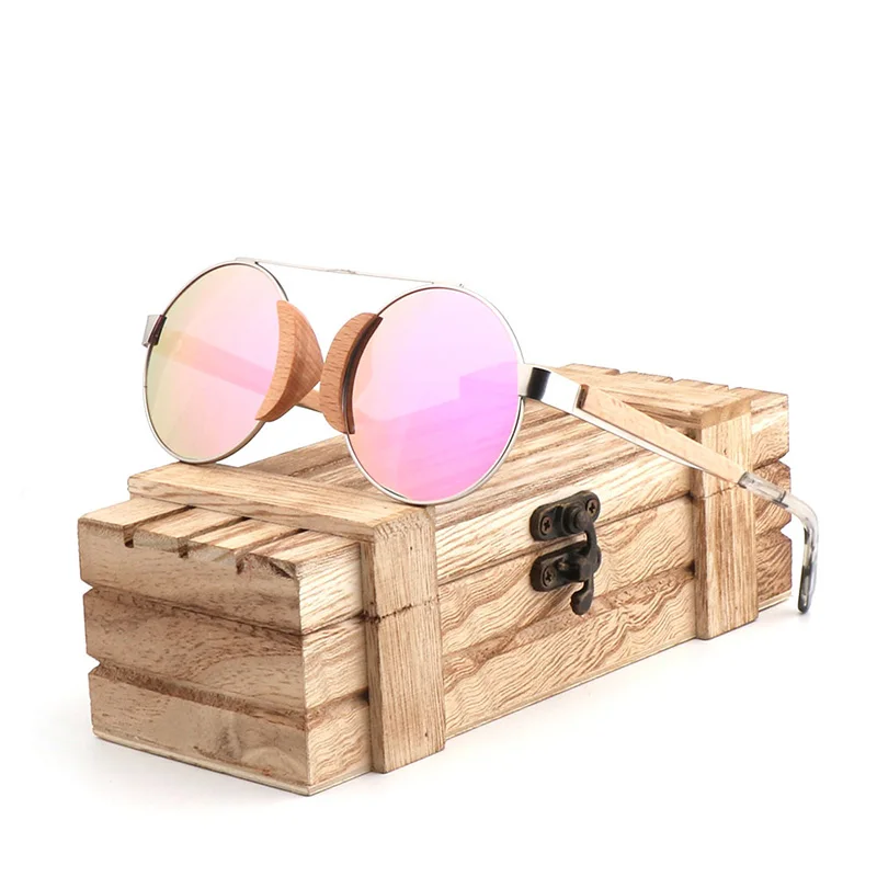 Fashion Lady Polarized Sunglasses wood Round Travel Driving Sunglasses UV400 Pink Blue Lens With bamboo glasses box Gafas de sol
Fashion Lady Polarized Sunglasses wood Round Travel Driving Sunglasses UV400 Pink Blue Lens With bamboo glasses box Gafas de sol