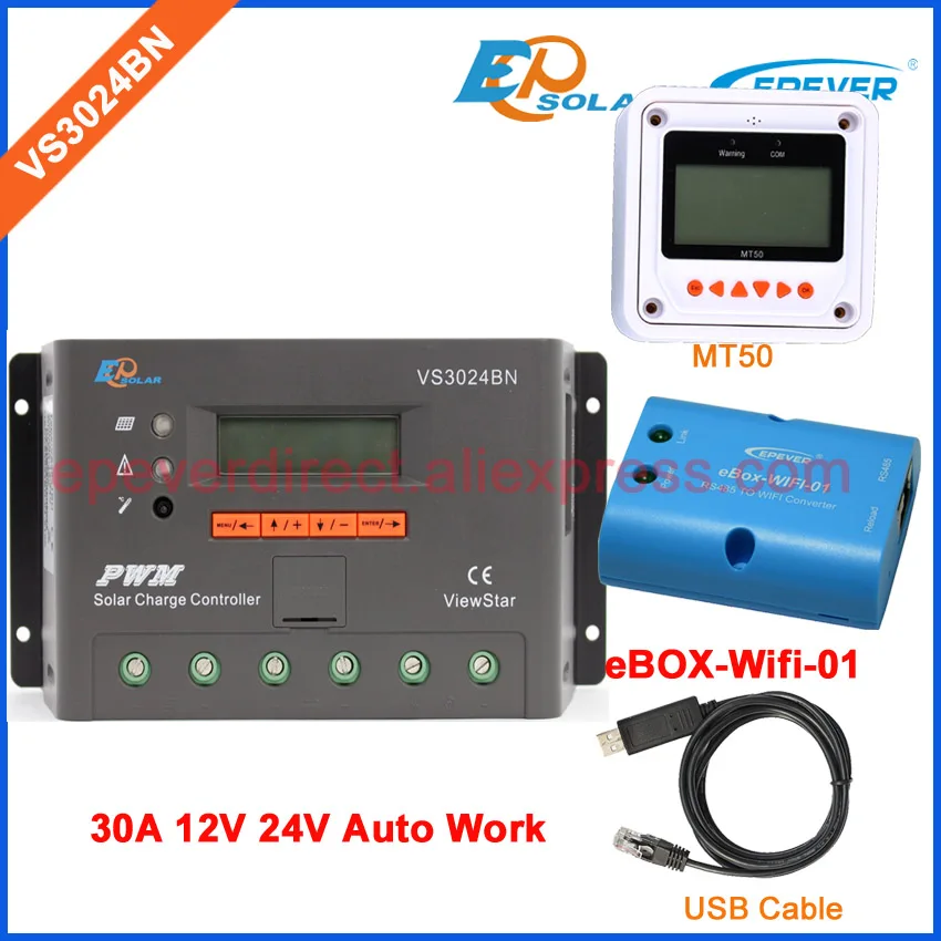 solar charger 24V Battery 30A regulator VS3024BN 30Amps EPEVER EPsolar PWM ViewStar new update products Wifi and USB cable
solar charger 24V Battery 30A regulator VS3024BN 30Amps EPEVER EPsolar PWM ViewStar new update products Wifi and USB cable