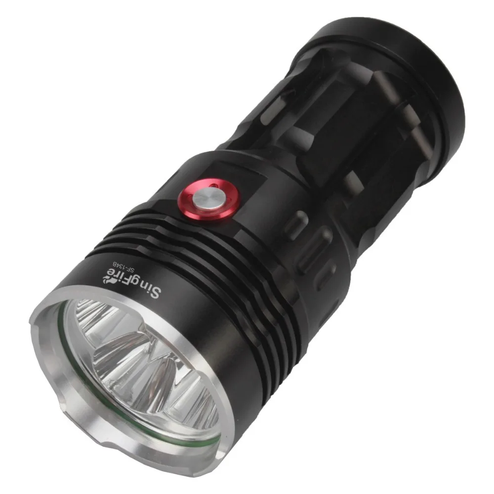 

SingFire SF-134B 4 x Cree XM-L T6 2500lm White 3-mode High Light Flashlight - Black (4 x18650 Battery)