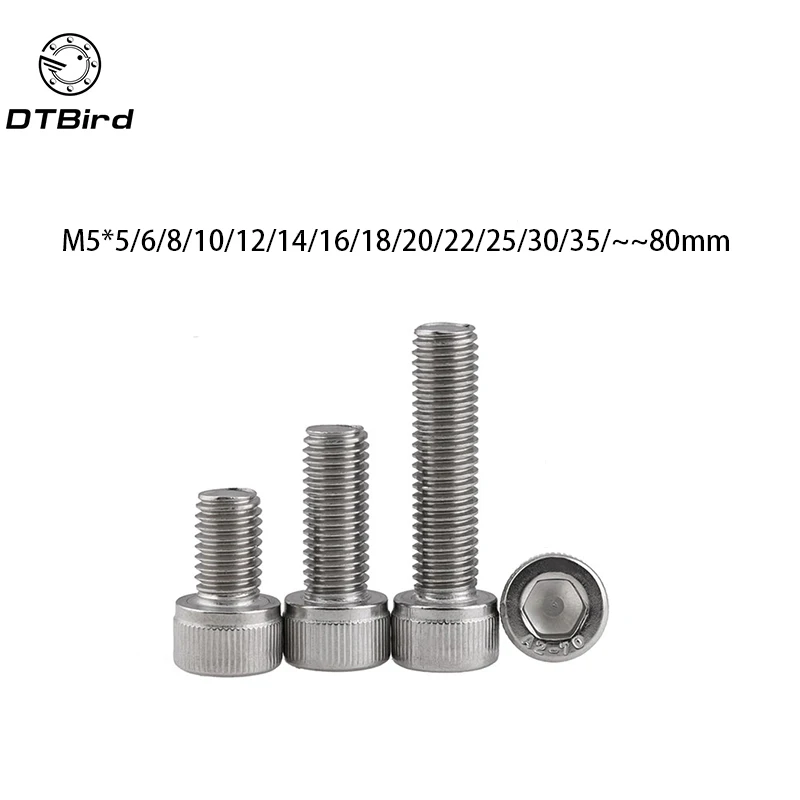 DIN912 M5 304 Stainless Steel Metric Thread Hex Socket Head Cap Screw Bolts M5*(5/6/8/10/12/14/16/18/20/22/25/30/35/40/45/50)
DIN912 M5 304 Stainless Steel Metric Thread Hex Socket Head Cap Screw Bolts M5*(5/6/8/10/12/14/16/18/20/22/25/30/35/40/45/50)