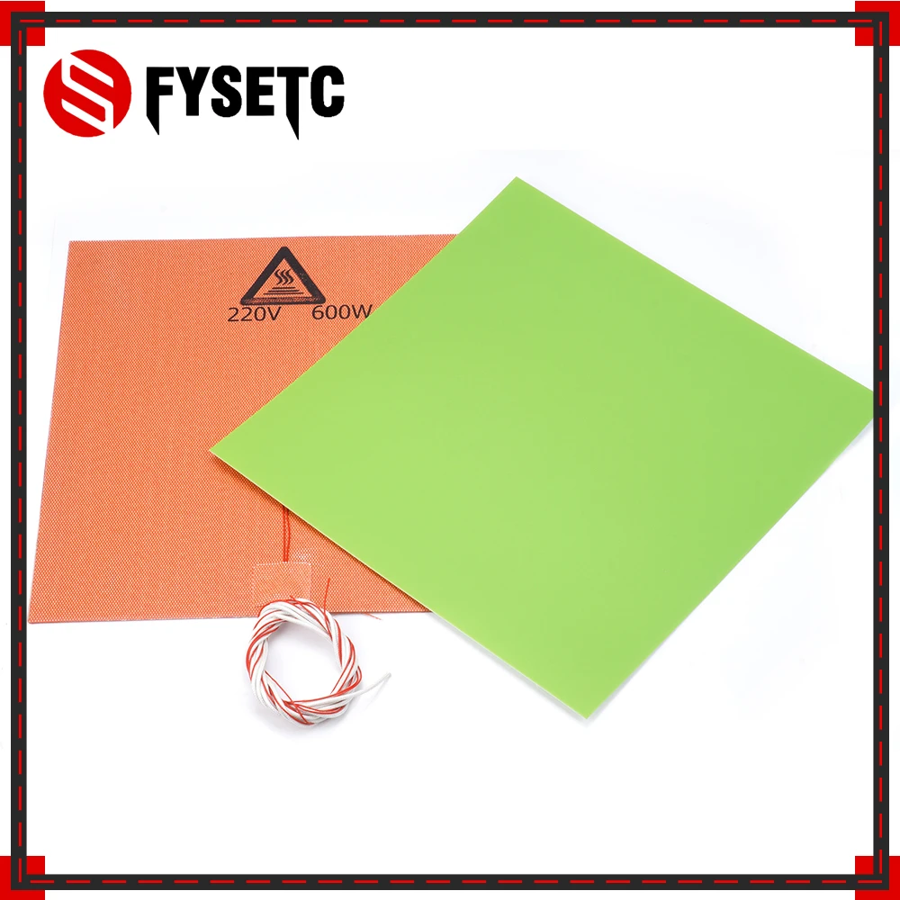300X300mm Silicone Heater Pad Mat 220V 600W Heater With Green Frosted Sticker Build Sheet Plate For TEVO Tornado Lulzbot Taz6
300X300mm Silicone Heater Pad Mat 220V 600W Heater With Green Frosted Sticker Build Sheet Plate For TEVO Tornado Lulzbot Taz6
