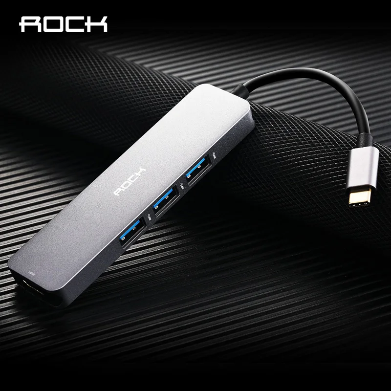 Док кабель ROCK USB Type C для Samsung S10 S9 док станция с адаптером питания ноутбуков Huawei P30