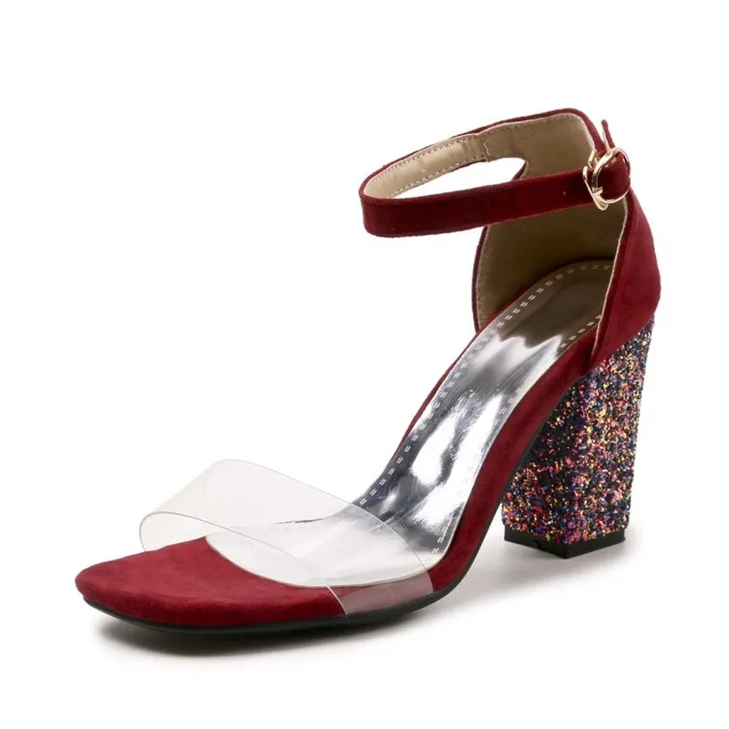 Womens Summer Shoes Single Belt Transparent Street Style Sandals High Chunky Heel Ankle Strap Bling Party Plus Size 33 - 46
Womens Summer Shoes Single Belt Transparent Street Style Sandals High Chunky Heel Ankle Strap Bling Party Plus Size 33 - 46