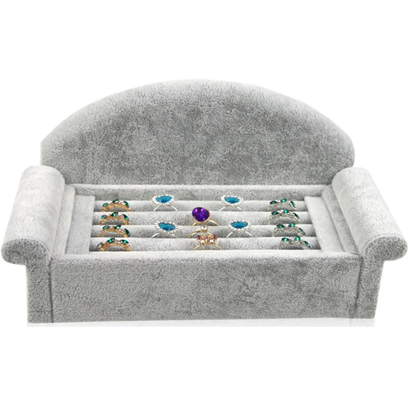 Unique Sofa Shape Jewelry Display Holder Earring Ring Display Tray fashion Jewelry Display Racks Rose Red Velvet Display Rack
Unique Sofa Shape Jewelry Display Holder Earring Ring Display Tray fashion Jewelry Display Racks Rose Red Velvet Display Rack