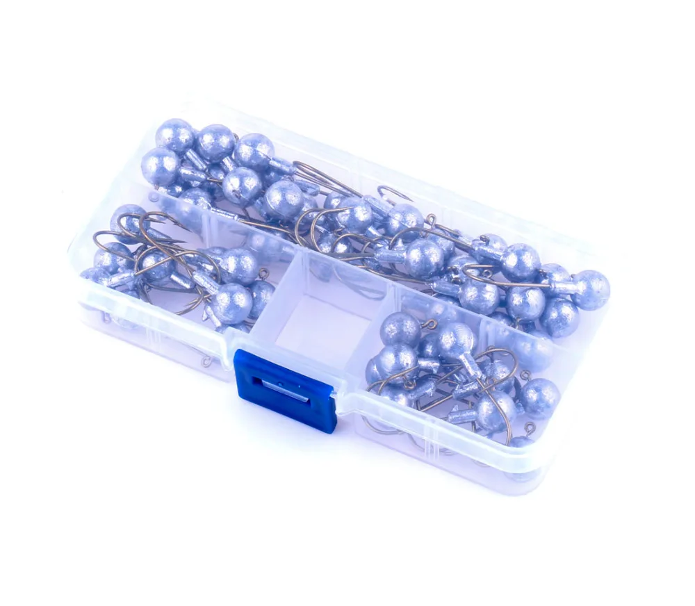 HENGJIA 50pcs 7g Lead Head Hook Jigs Bait Good Quality Fishing Hooks For Soft Lure Pesca Fishing Tackle Silver Colorwith Box
HENGJIA 50pcs 7g Lead Head Hook Jigs Bait Good Quality Fishing Hooks For Soft Lure Pesca Fishing Tackle Silver Colorwith Box