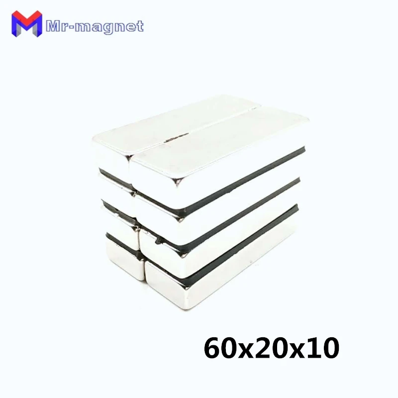 10pcs N35 60 x 20 x 10mm Super Strong Rare Earth Permanet Magnet Powerful Block Neodymium Magnets 60*20*10
10pcs N35 60 x 20 x 10mm Super Strong Rare Earth Permanet Magnet Powerful Block Neodymium Magnets 60*20*10