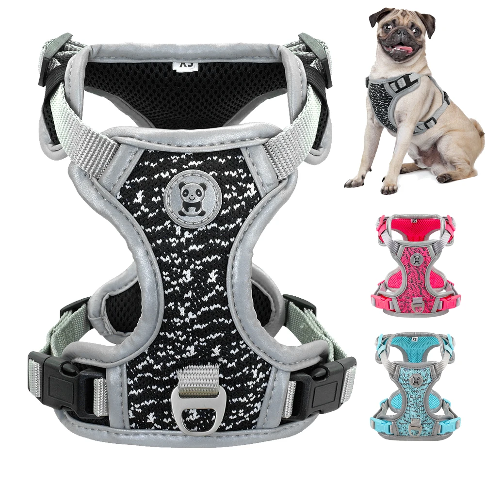 Breathable Dog Harness Reflective Nylon Dogs Vest Mesh Padded Medium Large Dog Halter Harnesses For Pitbull Hiking Training
Breathable Dog Harness Reflective Nylon Dogs Vest Mesh Padded Medium Large Dog Halter Harnesses For Pitbull Hiking Training