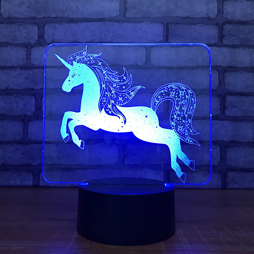 Led 3D Night Lights Unicorn Party 3D LED Table Lamp 7 Color Changing Novelty Animal Luminaria Baby Sleeping Lighting Toys Gift
Led 3D Night Lights Unicorn Party 3D LED Table Lamp 7 Color Changing Novelty Animal Luminaria Baby Sleeping Lighting Toys Gift