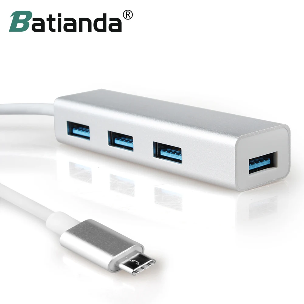 

4в1 USB Type-C концентратор адаптер, USB Type-C 3,1 порт к 4 USB 3,0 порта концентратор зарядное устройство конвертер для нового MacBook Pro A1706 A1707/Ret 12