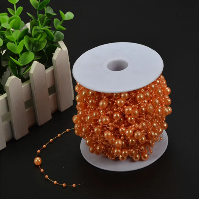 60 Meters Orange Fishing Line Artificial Pearls Beads Chain Garland Flowers Wedding Party Dec Party Products Supply
60 Meters Orange Fishing Line Artificial Pearls Beads Chain Garland Flowers Wedding Party Dec Party Products Supply