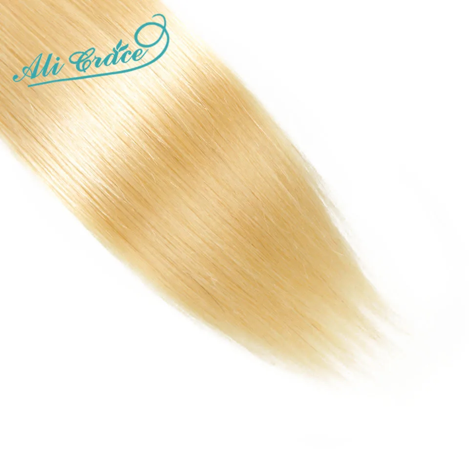 Ali Grace волосы бразильский прямой цвет блонд #613 100% Remy человеческие плетение 3
