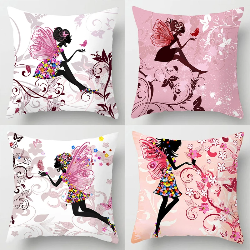2019 Pink Flower Fairy Pillow Case Polyester Love Home Throw Pillows Soft Decorative Cushion Cover For Sofa Chair Pillow Covers
2019 Pink Flower Fairy Pillow Case Polyester Love Home Throw Pillows Soft Decorative Cushion Cover For Sofa Chair Pillow Covers