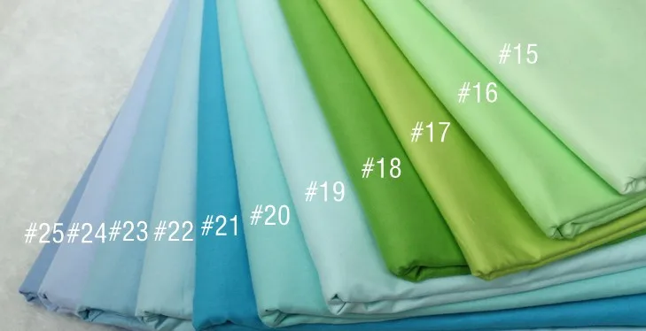160 см * 50 зеленая и синяя однотонная хлопковая ткань для пэчворка детское
